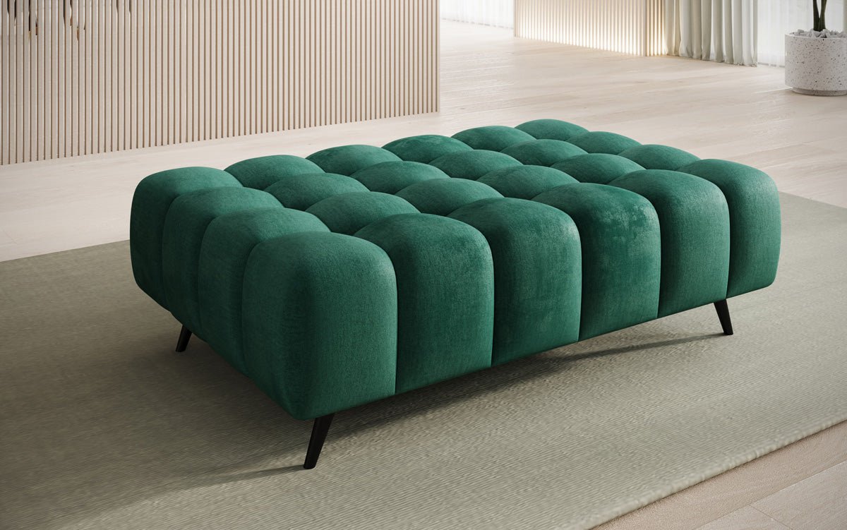 Luxuriöser Samt Beistellhocker Amora – Eleganter, Moderner Sitzhocker mit Komfort-Design