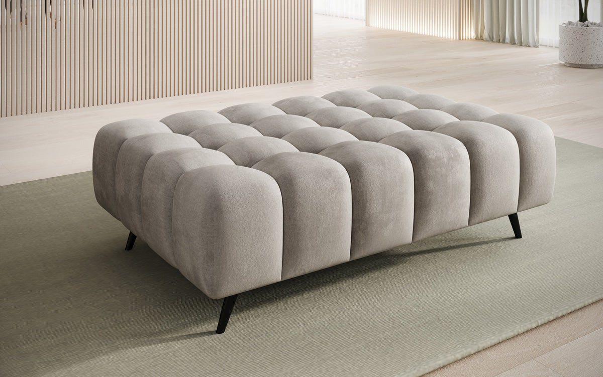 Luxuriöser Samt Beistellhocker Amora – Eleganter, Moderner Sitzhocker mit Komfort-Design