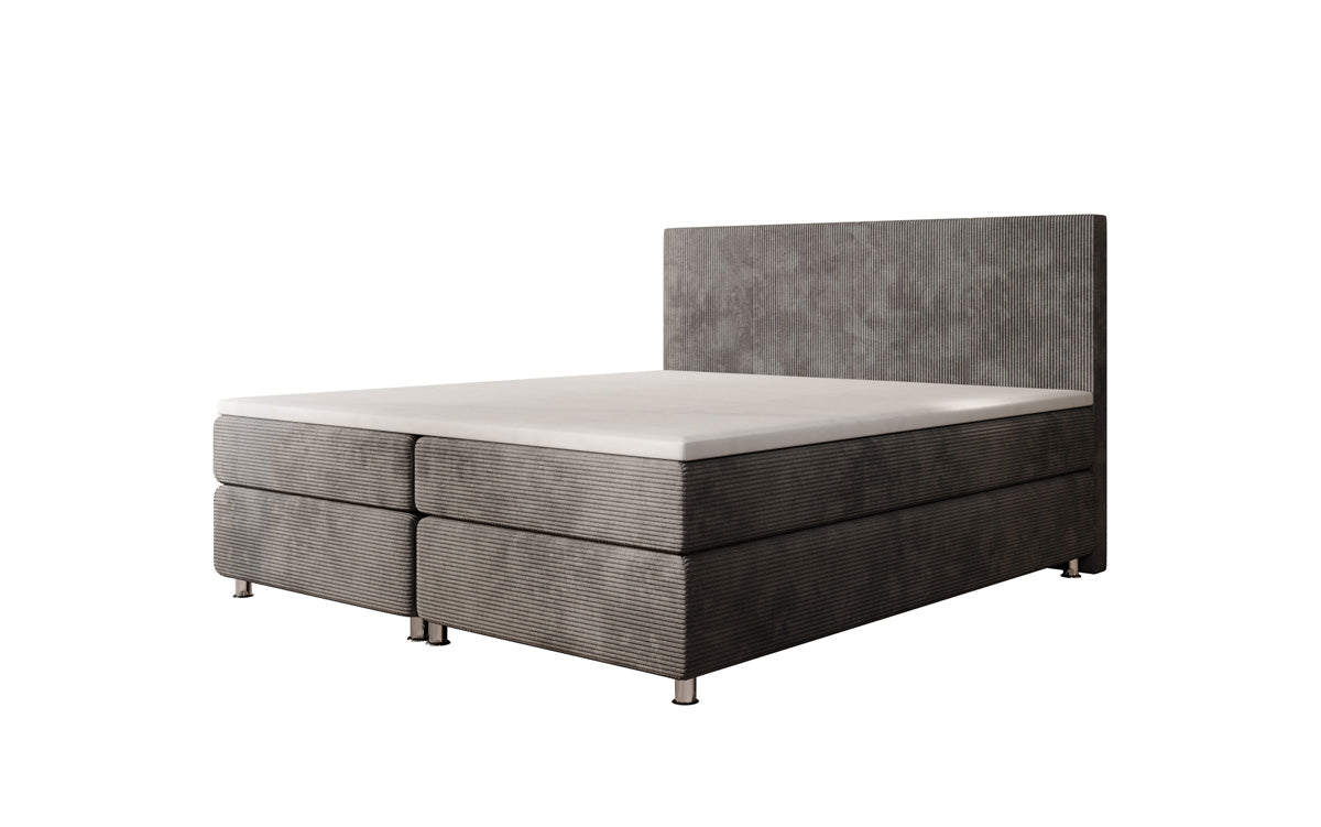 Boxspringbett Athene: Komfortabler Cordstoff, verschiedene Größen & Härtegrade für erholsamen Schlaf.