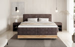 Lade das Bild in den Galerie-Viewer, Elegantes Nero Boxspringbett: Komfort, Stauraum, LED-Beleuchtung, USB-Anschluss
