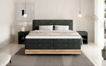 Lade das Bild in den Galerie-Viewer, Elegantes Nero Boxspringbett: Komfort, Stauraum, LED-Beleuchtung, USB-Anschluss
