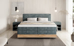 Lade das Bild in den Galerie-Viewer, Elegantes Nero Boxspringbett: Komfort, Stauraum, LED-Beleuchtung, USB-Anschluss

