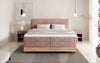Elegantes Nero Boxspringbett: Komfort, Stauraum, LED-Beleuchtung, USB-Anschluss