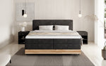 Lade das Bild in den Galerie-Viewer, Elegantes Nero Boxspringbett: Komfort, Stauraum, LED-Beleuchtung, USB-Anschluss
