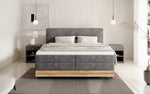 Lade das Bild in den Galerie-Viewer, Elegantes Nero Boxspringbett: Komfort, Stauraum, LED-Beleuchtung, USB-Anschluss
