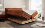 Lade das Bild in den Galerie-Viewer, Nero Boxspringbett: Modernes Cord-Holzbett mit Stauraum für luxuriösen Schlafkomfort
