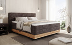 Lade das Bild in den Galerie-Viewer, Elegantes Nero Boxspringbett: Komfort, Stauraum, LED-Beleuchtung, USB-Anschluss
