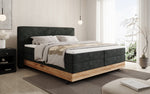 Lade das Bild in den Galerie-Viewer, Elegantes Nero Boxspringbett: Komfort, Stauraum, LED-Beleuchtung, USB-Anschluss
