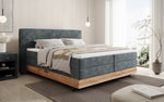 Lade das Bild in den Galerie-Viewer, Elegantes Nero Boxspringbett: Komfort, Stauraum, LED-Beleuchtung, USB-Anschluss
