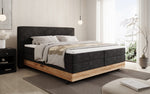 Lade das Bild in den Galerie-Viewer, Elegantes Nero Boxspringbett: Komfort, Stauraum, LED-Beleuchtung, USB-Anschluss

