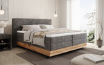 Lade das Bild in den Galerie-Viewer, Elegantes Nero Boxspringbett: Komfort, Stauraum, LED-Beleuchtung, USB-Anschluss

