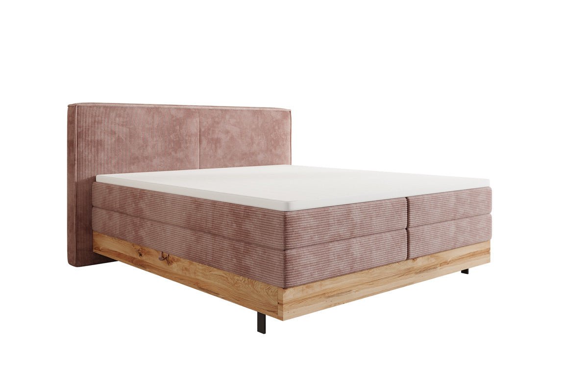 Elegantes Nero Boxspringbett: Komfort, Stauraum, LED-Beleuchtung, USB-Anschluss