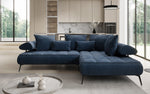Lade das Bild in den Galerie-Viewer, Elegantes Designer L-Sofa Sydney: Elektrische Schlaffunktion, Samtbezug, Großzügiger Stauraum
