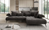 Elegantes Designer L-Sofa Sydney: Elektrische Schlaffunktion, Samtbezug, Großzügiger Stauraum