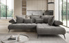 Elegantes Designer L-Sofa Sydney: Elektrische Schlaffunktion, Samtbezug, Großzügiger Stauraum