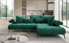 Elegantes Designer L-Sofa Sydney: Elektrische Schlaffunktion, Samtbezug, Großzügiger Stauraum
