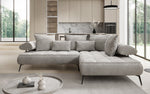 Lade das Bild in den Galerie-Viewer, Elegantes Designer L-Sofa Sydney: Elektrische Schlaffunktion, Samtbezug, Großzügiger Stauraum
