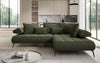 Luxuriöses Designer L-Sofa Sydney Bouclé mit Elektrischer Relaxfunktion & Stauraum
