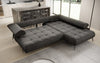 Elegantes Designer L-Sofa Sydney: Elektrische Schlaffunktion, Samtbezug, Großzügiger Stauraum