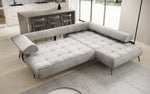 Lade das Bild in den Galerie-Viewer, Elegantes Designer L-Sofa Sydney: Elektrische Schlaffunktion, Samtbezug, Großzügiger Stauraum
