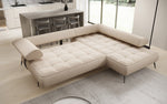 Lade das Bild in den Galerie-Viewer, Luxuriöses Designer L-Sofa Sydney Bouclé mit Elektrischer Relaxfunktion &amp; Stauraum

