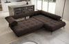 Luxuriöses Designer L-Sofa Sydney Bouclé mit Elektrischer Relaxfunktion & Stauraum