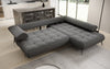 Luxuriöses Designer L-Sofa Sydney Bouclé mit Elektrischer Relaxfunktion & Stauraum