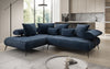 Elegantes Designer L-Sofa Sydney: Elektrische Schlaffunktion, Samtbezug, Großzügiger Stauraum