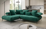 Lade das Bild in den Galerie-Viewer, Elegantes Designer L-Sofa Sydney: Elektrische Schlaffunktion, Samtbezug, Großzügiger Stauraum
