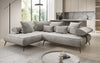 Elegantes Designer L-Sofa Sydney: Elektrische Schlaffunktion, Samtbezug, Großzügiger Stauraum