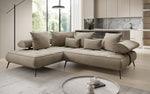 Lade das Bild in den Galerie-Viewer, Elegantes Designer L-Sofa Sydney: Elektrische Schlaffunktion, Samtbezug, Großzügiger Stauraum
