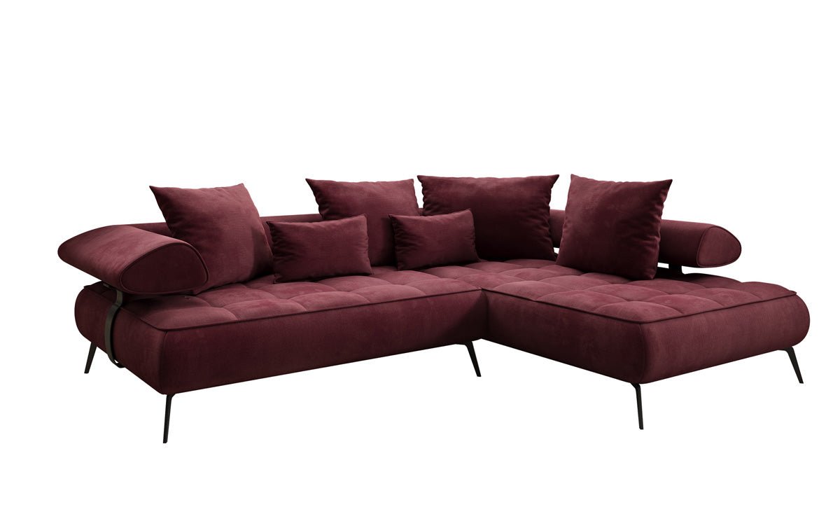 Elegantes Designer L-Sofa Sydney: Elektrische Schlaffunktion, Samtbezug, Großzügiger Stauraum