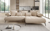 Luxus U-Sofa Sydney L mit elektrischer Schlaffunktion und Bouclé-Stoff