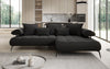 Luxus U-Sofa Sydney L mit elektrischer Schlaffunktion und Bouclé-Stoff