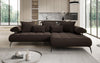 Luxus U-Sofa Sydney L mit elektrischer Schlaffunktion und Bouclé-Stoff