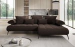 Lade das Bild in den Galerie-Viewer, Luxus U-Sofa Sydney L mit elektrischer Schlaffunktion und Bouclé-Stoff

