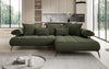 Luxus U-Sofa Sydney L mit elektrischer Schlaffunktion und Bouclé-Stoff