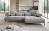 Luxus U-Sofa Sydney L mit elektrischer Schlaffunktion und Bouclé-Stoff