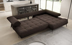 Lade das Bild in den Galerie-Viewer, Luxus U-Sofa Sydney L mit elektrischer Schlaffunktion und Bouclé-Stoff
