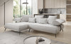 Luxus U-Sofa Sydney L mit elektrischer Schlaffunktion und Bouclé-Stoff
