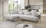 Lade das Bild in den Galerie-Viewer, Luxus U-Sofa Sydney L mit elektrischer Schlaffunktion und Bouclé-Stoff
