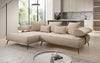 Luxus U-Sofa Sydney L mit elektrischer Schlaffunktion und Bouclé-Stoff