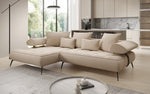 Lade das Bild in den Galerie-Viewer, Luxus U-Sofa Sydney L mit elektrischer Schlaffunktion und Bouclé-Stoff
