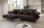 Lade das Bild in den Galerie-Viewer, Luxus U-Sofa Sydney L mit elektrischer Schlaffunktion und Bouclé-Stoff
