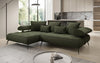 Luxus U-Sofa Sydney L mit elektrischer Schlaffunktion und Bouclé-Stoff