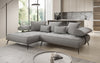 Luxus U-Sofa Sydney L mit elektrischer Schlaffunktion und Bouclé-Stoff