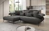 Luxus U-Sofa Sydney L mit elektrischer Schlaffunktion und Bouclé-Stoff