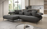 Lade das Bild in den Galerie-Viewer, Luxus U-Sofa Sydney L mit elektrischer Schlaffunktion und Bouclé-Stoff
