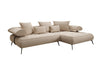 Luxus U-Sofa Sydney L mit elektrischer Schlaffunktion und Bouclé-Stoff