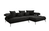 Luxus U-Sofa Sydney L mit elektrischer Schlaffunktion und Bouclé-Stoff